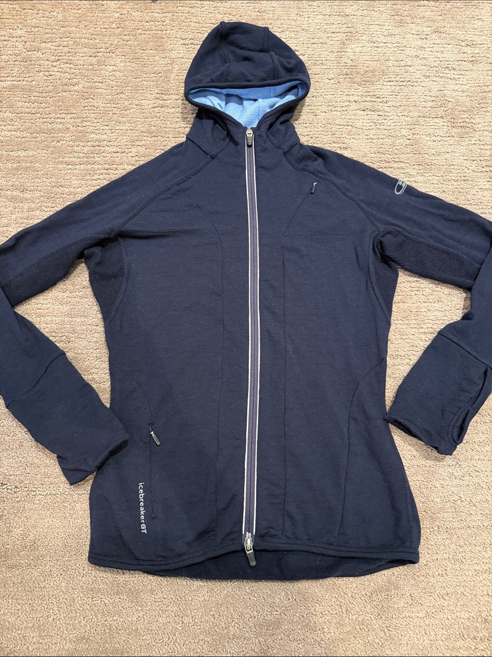 Icebreaker 220 GT Women’s Merino Wool Hoodie Baselayer Small - Picture 3 of 7